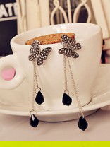 Black Butterfly fall Earrings