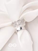 Twigs n Petal- Set of Two Silver Rings