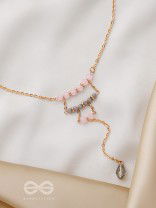 The Shimmering Raindrop- Golden Embellished Necklace With Anti-Tarnish Coating 