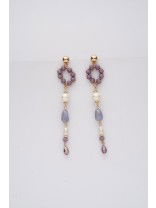 In the Loop- Golden Embellished Earrings