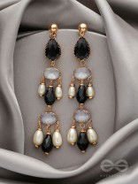 The Glazy Cascade- Golden Embellished Earrings