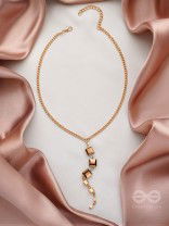 Drop Dead Gorgeous Golden Embellished Necklace With Anti-Tarnish Coating 