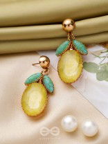 The Fruit of Love- Golden Embellished Earrings