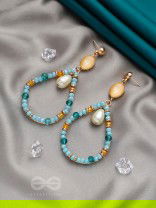 The Life Aquatic- Golden Embellished Earrings