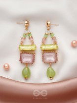 The Merry Spring- Golden Embellished Earrings