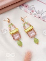 The Merry Spring- Golden Embellished Earrings