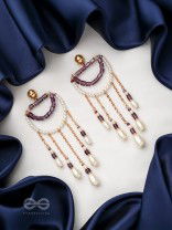 Cry for the Moon- Golden Pearl Earrings