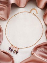 The Caramel Rain- Golden Embellished Necklace With Anti-Tarnish Coating 