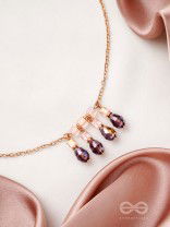 The Caramel Rain- Golden Embellished Necklace With Anti-Tarnish Coating 