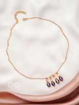 The Caramel Rain- Golden Embellished Necklace With Anti-Tarnish Coating 