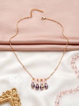 The Caramel Rain- Golden Embellished Necklace With Anti-Tarnish Coating 