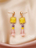 The Springtide- Golden Embellished Earrings