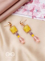 The Springtide- Golden Embellished Earrings