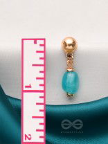 Sea n Sky- Golden Embellished Earrings