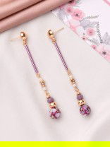 The Orchid Lane- Golden Embellished Earrings