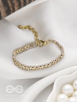 The Beaming Heavens- Golden Beaded Bracelet