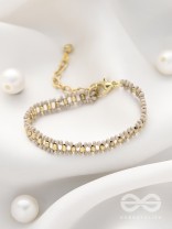 The Beaming Heavens- Golden Beaded Bracelet