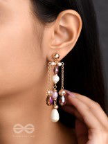 The Crystal Chandelier- Golden Embellished Earrings