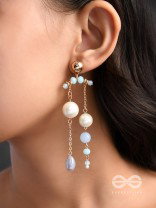 The Rain Shower- Golden Embellished Earrings