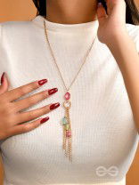 The Golden Hail- Golden Embellished Necklace With Anti-Tarnish Coating 