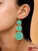 The Intricate Trifecta- Golden Embellished Earrings
