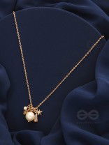 A Piece Of Sky- Golden Pearl Necklace With Anti-Tarnish Coating 