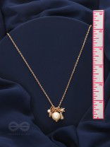 A Piece Of Sky- Golden Pearl Necklace With Anti-Tarnish Coating 