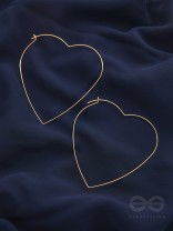 Seeking love from Universe, Oversized Heart Hoops