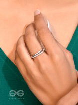 The Sparkling Skyline- Silver Layered Ring