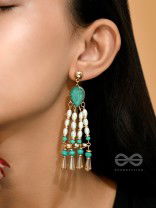 The Fairy'tails'- Golden Embellished Earrings