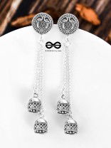 The Little Peacock Emblem Double Hanging Jhumkis