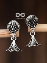 The Little Boho Trumpet Jhumkis - Tiny Trinket Earrings