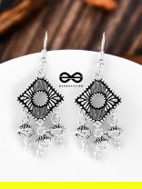 An intriguing Delight - Oxidised Boho Earrings