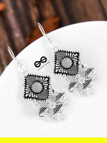 An intriguing Delight - Oxidised Boho Earrings