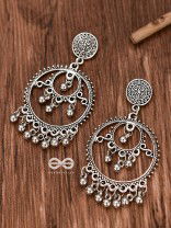 The Dangling Playful Circles - Oxidised Boho Earrings