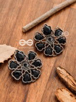 The Elegant Carved Beauties (Onyx Black) - Embellished Oxidised Collection