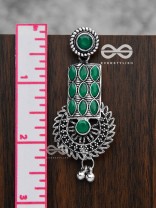 The Studded Artistry - Emerald Green - The Embellished Oxidised Collection