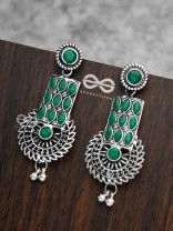 The Studded Artistry - Emerald Green - The Embellished Oxidised Collection