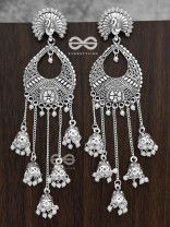The Bohemian Peacock Artwork - Five Jhumki Earrings