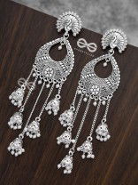 The Bohemian Peacock Artwork - Five Jhumki Earrings