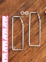 The Elegant Rectangular Hoops (Silver) - Casual Earrings