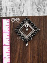 The Elegance Squared Studs (Onyx Black)- Embellished Oxidised Collection