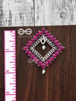 The Elegance Squared Studs (Ruby Red)- Embellished Oxidised Collection