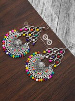 A Playful Splash of Colours - Oxidised Boho Danglers