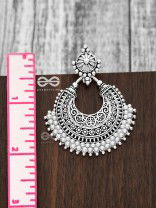 An Elegant Intricate Pearl Delight (Silver) - Embellished Oxidised Collection