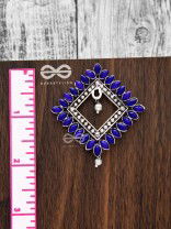The Elegance Squared Studs (Sapphire Blue)- Embellished Oxidised Collection