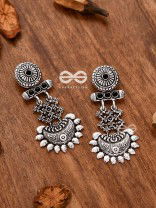 A Bohemian Statement (Onyx Black) - Embellished Oxidised Earrings
