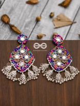 A Statement of Royalty -  Embroidered Statement Earrings