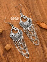 The Vintage Chained Motifs - Oxidised Boho Earrings