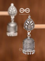 The Boho Chic Cylindrical Jhumkis - Oxidised Boho Earrings